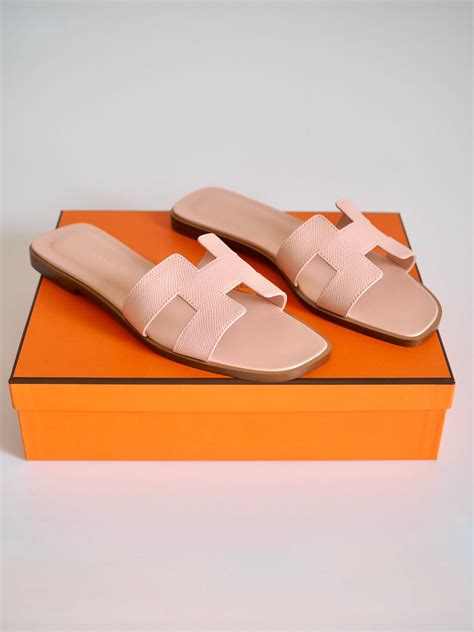 hermes oran rose|Hermes Oran Sandal Rose Pale Epsome Leather.